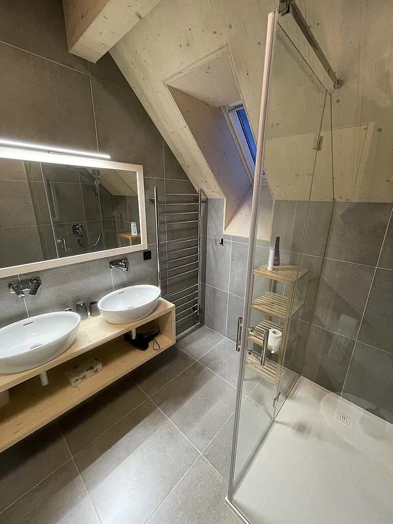 Bathroom on the east side of the upper floor