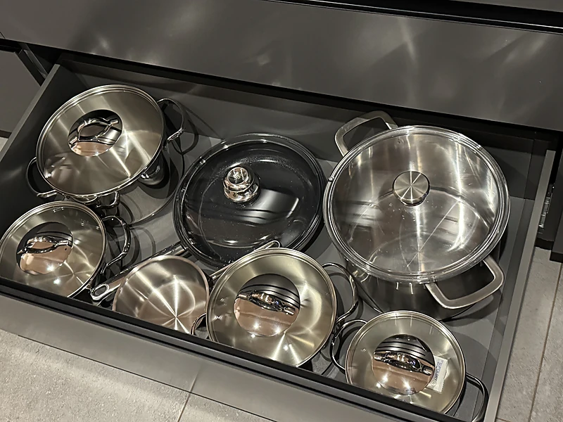 Cookware in the kitchen drawer