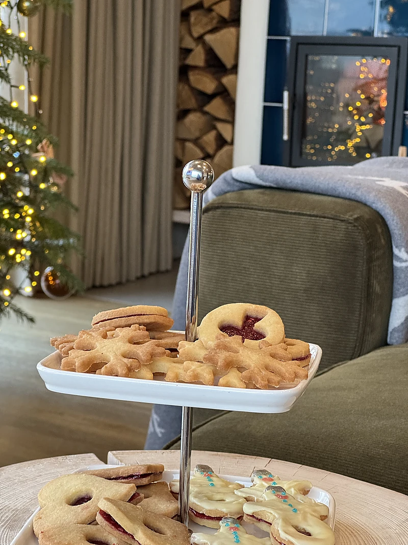 Christmas biscuits in the living room