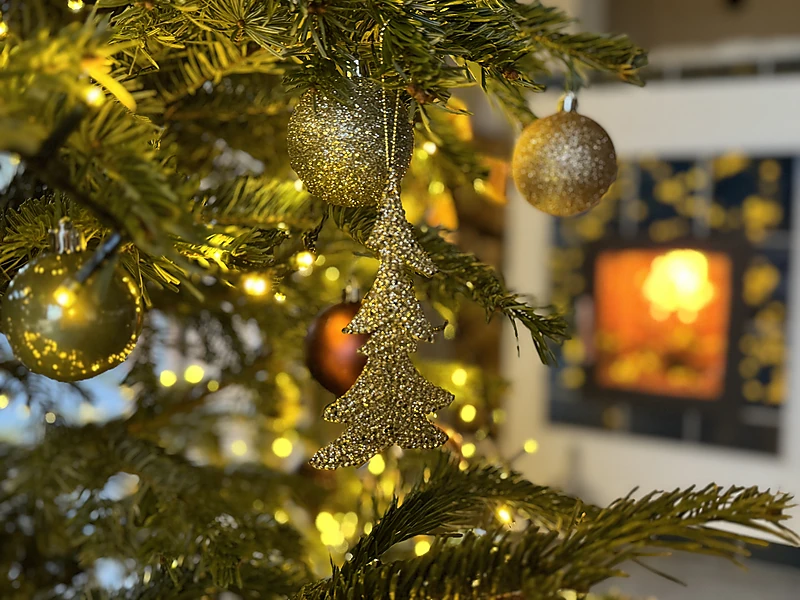 Decorations on the Christmas tree
